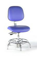 Chair, Ergonomic Chrome-plated Series, Tubular Steel base with Foot RingBiofit Engineered Products